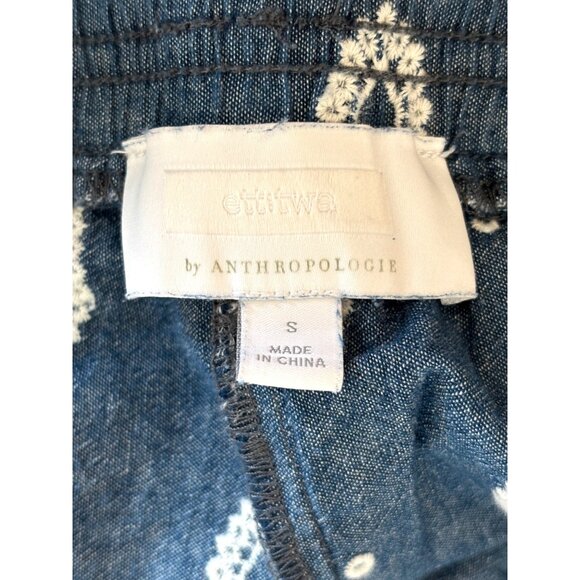 Anthropologie Ett:Twa Shorts Size Small Embroidered Scalloped Eyelet Pull On - Picture 6 of 7